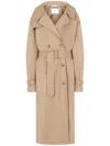 Moschino Notched-lapel Trench Coat In Neutrals