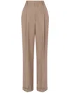 Moschino High-rise Straight Leg Trousers With Geometric Print In Pink