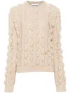 Moschino Wool Blend Sweater In Off White