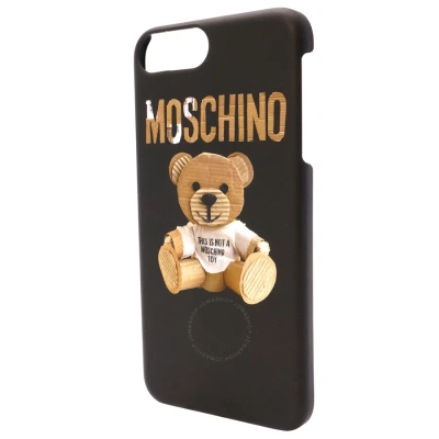 Moschino Beige Ladies Teddy 6/6s/7  Plus Iphone Case In Black