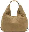 Moschino Large Handle Me Shoulder Bag In 104 Beige Cow Suede