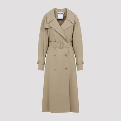 MOSCHINO BEIGE POLYESTER BLEND COAT