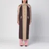 Moschino Reversible Trench Coat In Gabardine And Satin In Beige