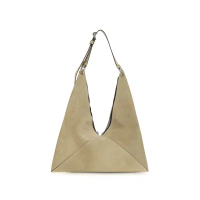 Moschino Beige Suede Leather Shoulder Bag In Neutral
