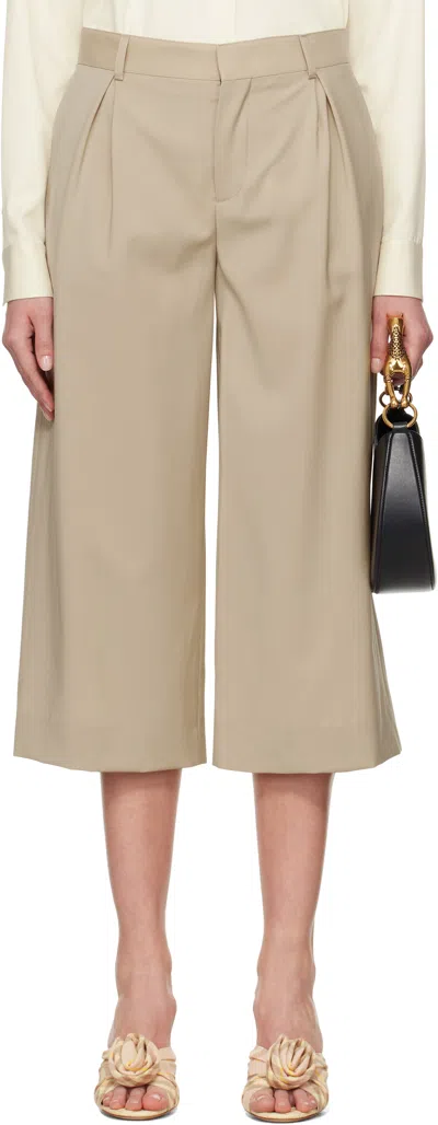 Moschino Beige Tailored Twist Trousers In 0020 Beige