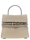 Moschino 'tie Me' Small Handbag In Gray