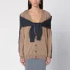 Moschino Virgin Wool Cardigan In Neutrals