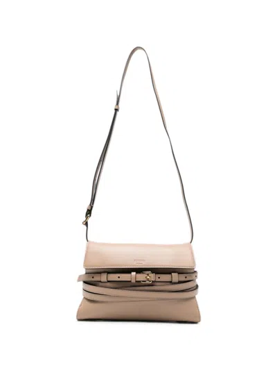 Moschino Belt Detail Rectangular Shoulder Bag In Pattern