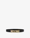 Moschino Belt In Leather With Logo In Black
