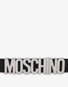 Moschino Belt In Leather With Logo In Black