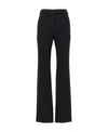 Moschino Straight-leg Pants With Front Pleat In Stretch Viscose In Black