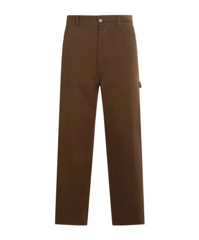 Moschino Belt Loop Casual Pants In Brown