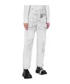 Moschino Belt Loop Denim Trousers In White