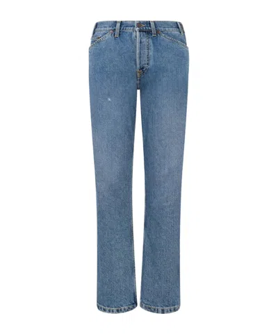 MOSCHINO BELT LOOP DENIM TROUSERS