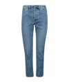 Moschino Belt Loop Denim Trousers In Blue