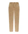 Moschino Belt Loop Denim Trousers In Brown