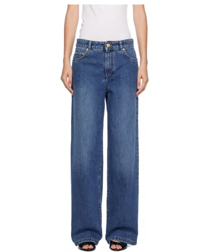 Moschino Belt Loop Jeans In Blue
