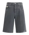 Moschino Belt Loop Shorts In Gray
