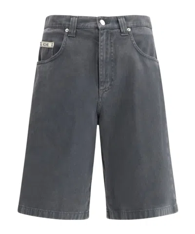 Moschino Belt Loop Shorts In Gray