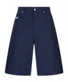 Moschino Belt Loop Shorts In Blue