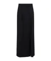 Moschino High-waisted Black Maxi Skirt With Pleated Design In Black