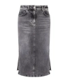 Moschino High-waisted Denim Skirt In Black