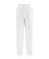 Moschino Belt Loop Wide-leg Casual Pants In White