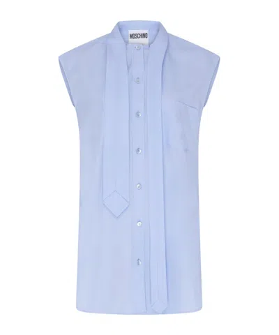 Moschino Belt Loops, Pockets And Button Closure. In Blue