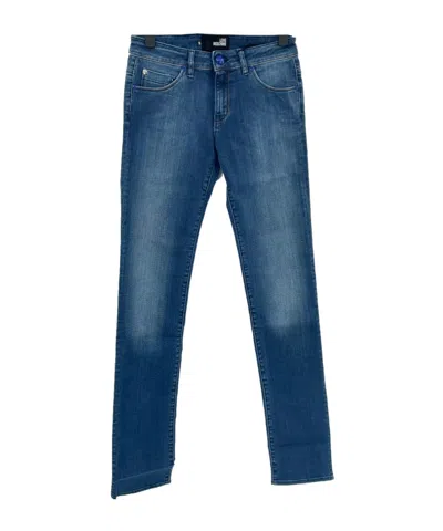 Moschino Belt-strap Jeans In Blue
