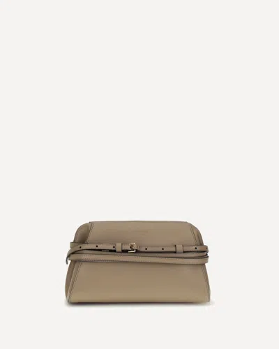 Moschino Belt-detail Clutch In Sand