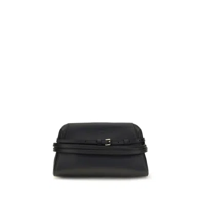 Moschino Belt-detail Goatskin Clutch  Black