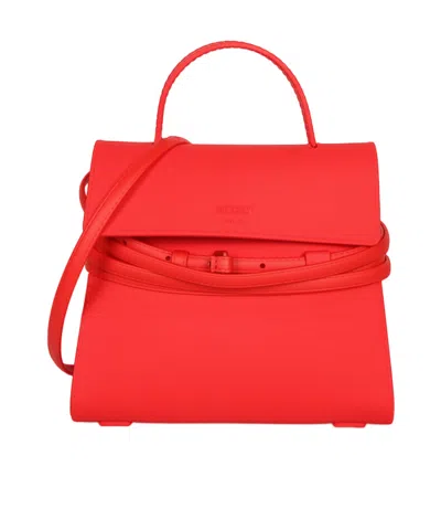 Moschino Belt-detail Top Handle Shoulder Bag In Purple