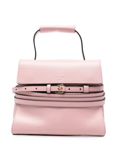 Moschino Belt-detail Tote Bag In Pink