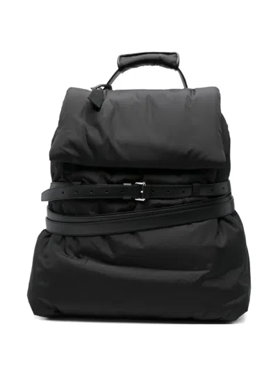 Moschino Belted Backpack In Black