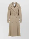 Moschino Double-breasted Trench Coat With In Neutrals