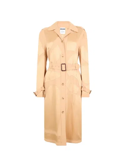 Moschino Belted Dress In Neutral