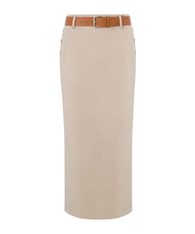 MOSCHINO MOSCHINO BELTED BUCKLE DETAILED SKIRT