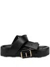 Moschino Belted Sandals In Black