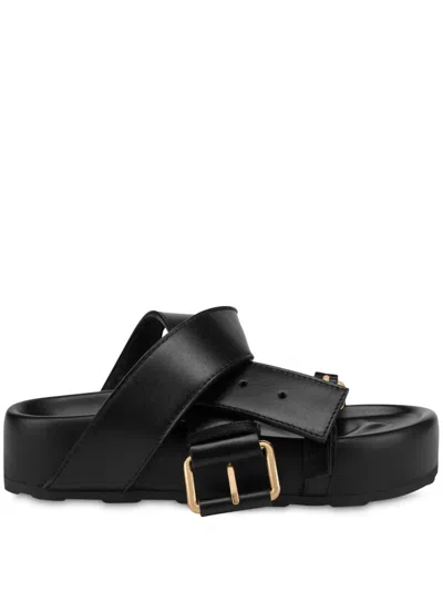 MOSCHINO BELTED SANDALS