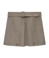 Moschino Layered Belted Mini Skirt In Gray
