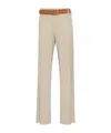 Moschino Straight Pleated Front Trousers With Button Detail