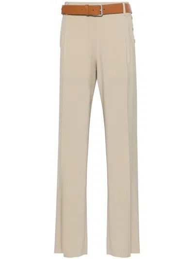 MOSCHINO BELTED STRAIGHT-LEG TROUSERS