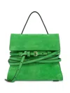 Moschino Belted Tote Bag In Green