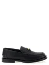Moschino Strap Penny Round Toe Loafers In Black