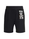Moschino Logo Sweatpants Shorts In Black