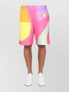 Moschino Multi Rainbow Print Cotton Sweat Shorts