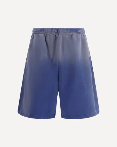 Moschino Bermuda Sweat Shorts With Gradient Effect In Blue