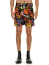 Moschino Bermuda With Floral Pattern In Multi