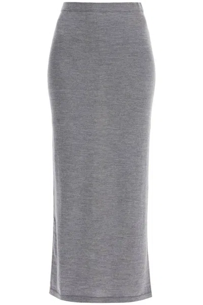 Moschino Grey Virgin Wool Skirt