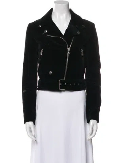 Pre-owned Moschino Biker Jacket In Black